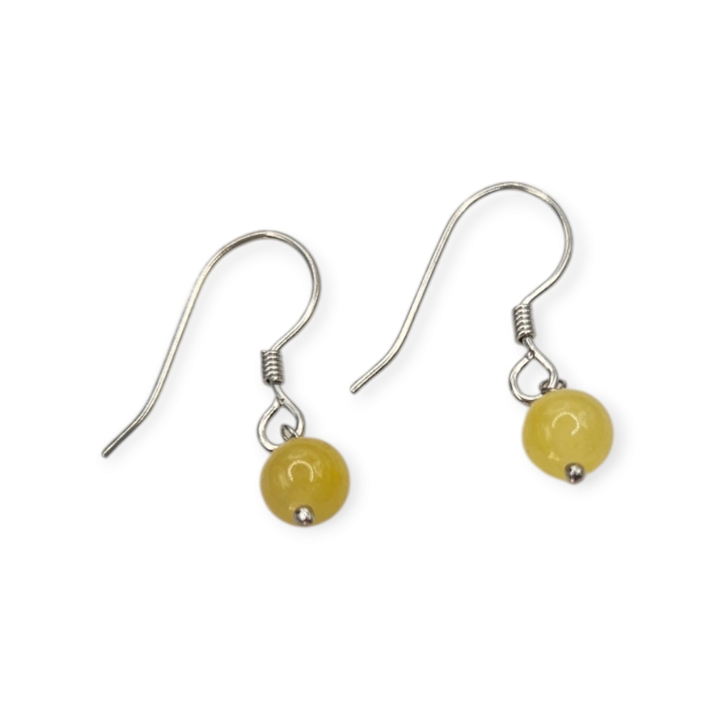 Yellow Jade Earrings